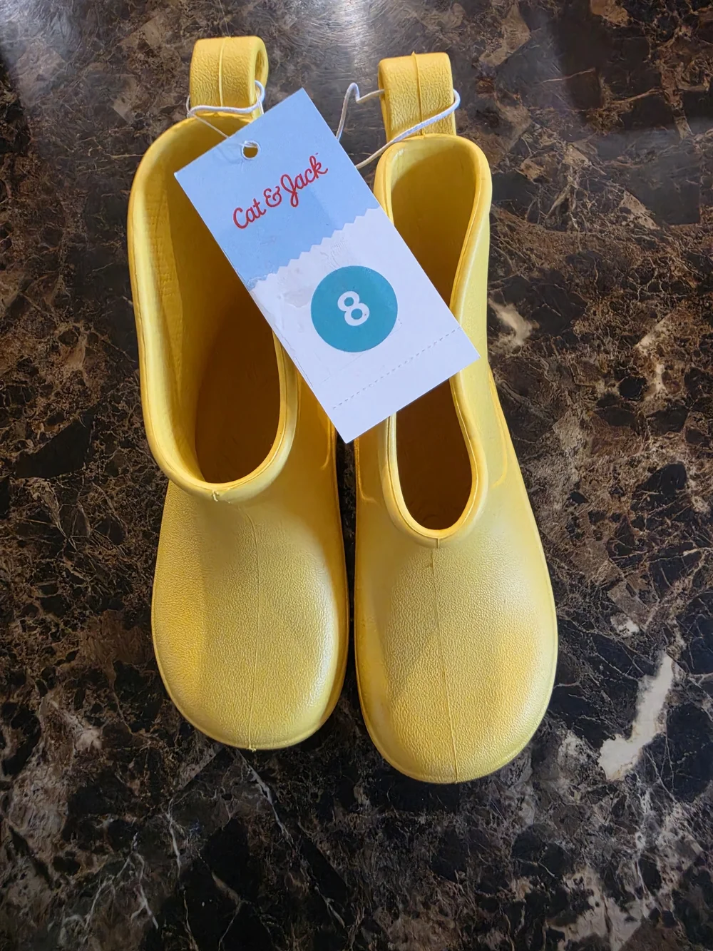 Cat & Jack Kids' Yellow Rain Boots - Size 8